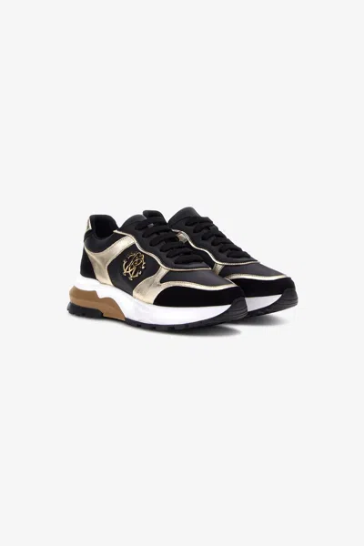 Roberto Cavalli Rc Logo Sneakers In Black
