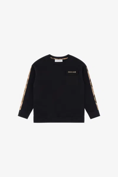 Roberto Cavalli Rc Logo Sweatshirt In Black