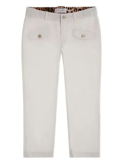 Roberto Cavalli Kids' Rc-logo Trousers In White