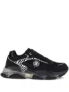 Roberto Cavalli Rc Monogram-appliqué Sneakers In Black
