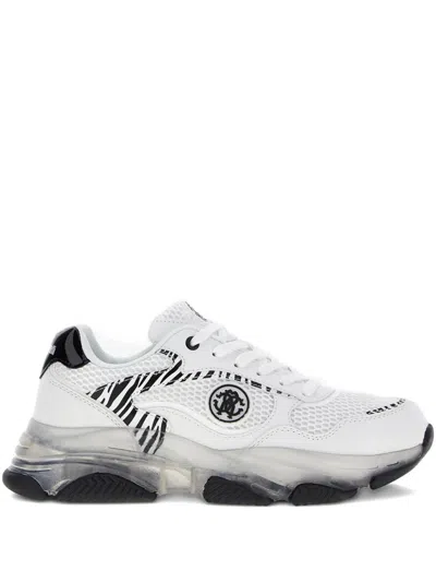 Roberto Cavalli Rc Monogram-appliqué Sneakers In White