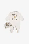 Roberto Cavalli Rc Monogram Babygrow Set In White