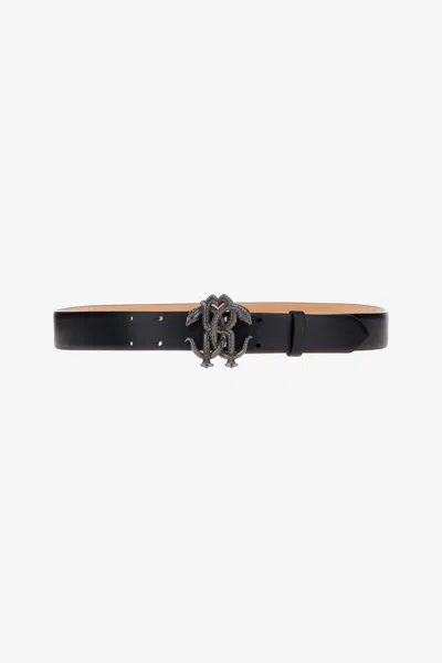 Roberto Cavalli Rc Monogram Belt In Black