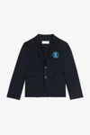 Roberto Cavalli Rc Monogram Blazer In Dark Blue