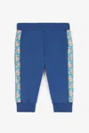 Roberto Cavalli Rc Monogram Cotton Sweatpants In Blue