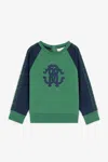 Roberto Cavalli Rc Monogram Cotton Sweatshirt In Green