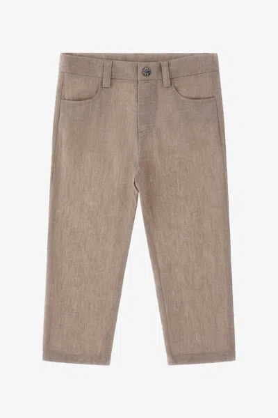 Roberto Cavalli Babies' Rc Monogram Denim In Light Brown