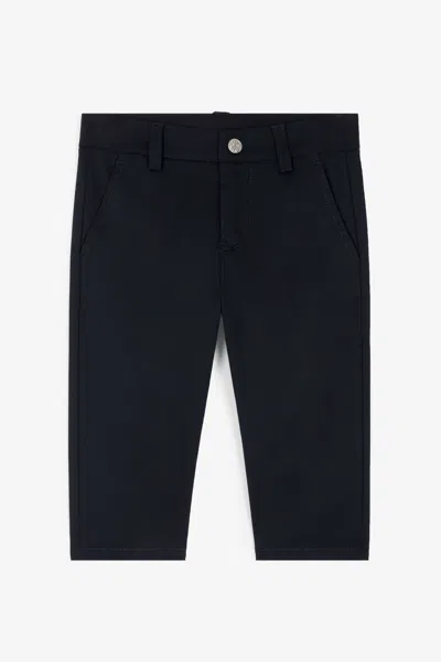 Roberto Cavalli Rc Monogram-embroidered Cotton Trousers In Dark Blue