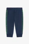 Roberto Cavalli Rc Monogram-embroidered Sweatpants In Dark Blue