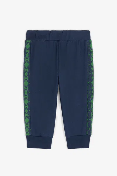 Roberto Cavalli Rc Monogram-embroidered Sweatpants In Dark Blue