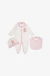 Roberto Cavalli Rc Monogram Embroidery Babygrow Set In Pink
