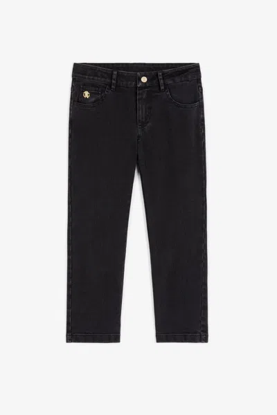 Roberto Cavalli Rc Monogram Jeans In Black