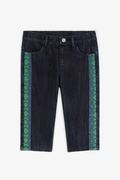 Roberto Cavalli Rc Monogram Jeans In Dark Blue