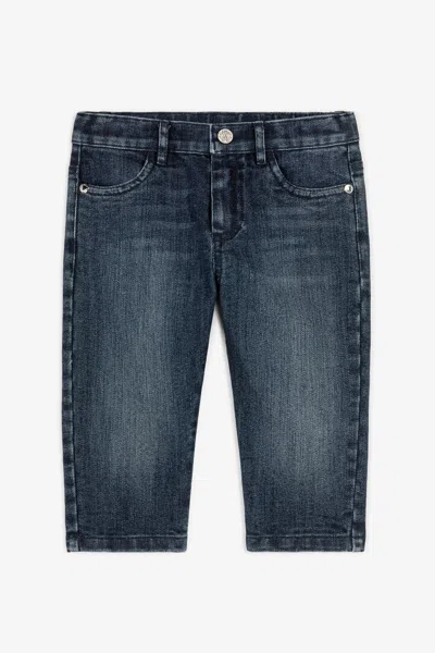 Roberto Cavalli Rc Monogram Jeans In Dark Blue