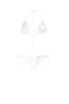 Roberto Cavalli Rc Monogram-print Bikini In White