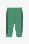 Roberto Cavalli Rc Monogram-print Cotton Sweatpants In Green