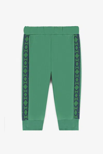 Roberto Cavalli Babies' Rc Monogram-print Cotton Sweatpants In Green