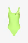 Roberto Cavalli Women's Logo One Shoulder One-piece Swimsuit In Light Green