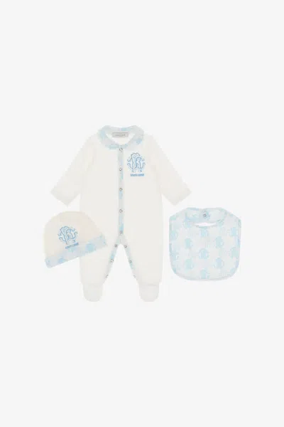 Roberto Cavalli Rc Monogram Set In Light Blue
