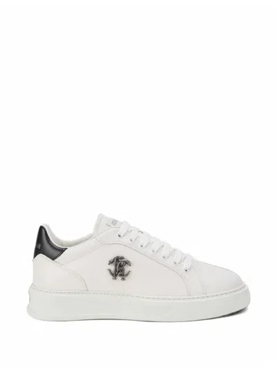 Roberto Cavalli Rc Monogram Sneakers In White