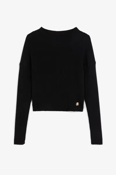 Roberto Cavalli Rc Monogram Sweater In Black