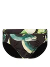 Roberto Cavalli Rc-patch Snake-print Swiming Trunks In Black