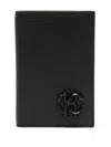 Roberto Cavalli Rc-plaque Bi-fold Cardholder In Black