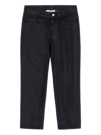 Roberto Cavalli Kids' Rc-logo Jeans In Black