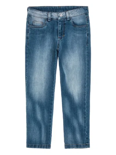 Roberto Cavalli Kids' Rc-logo Jeans In Blue