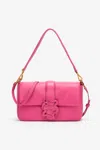 Roberto Cavalli Rectangular Bag With Mirror Snake In Fuchsia