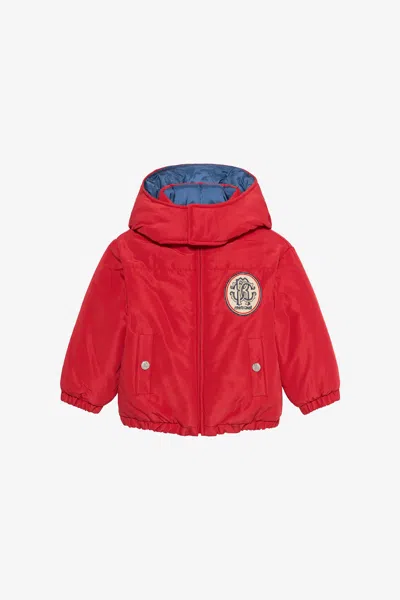 Roberto Cavalli Red Jacket With Rc Monogram Patch