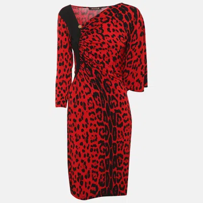 Pre-owned Red/black Jersey Midi Dress S from The Luxury Closet