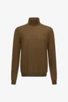 Roberto Cavalli Embroidered Turtleneck Sweater In Brown