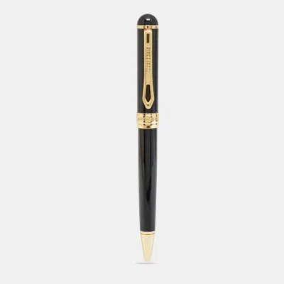 Pre-owned Roberto Cavalli Resin Gold Tone Ballpoint Pen