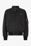 Roberto Cavalli Reversible Bomber Jacket With Dragon In Black