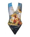 Roberto Cavalli Wild Leda Swimsuit In Multicolor