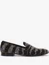 Roberto Cavalli Crystal-embellished Zebra-stripe Slippers In 黑色