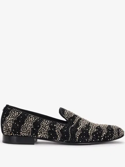 ROBERTO CAVALLI RHINESTONE-EMBELLISHED LOAFERS