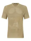 Roberto Cavalli Openwork Knit T-shirt In Green