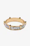 Roberto Cavalli Rigid Marble-effect Bracelet In Gold