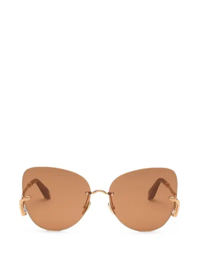 Roberto Cavalli Rimless Butterfly-frame Sunglasses In Gray