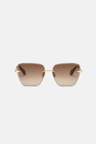 Roberto Cavalli Rimless Front Sunglasses In Gold
