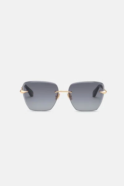 Roberto Cavalli Rimless Front Sunglasses In Blue