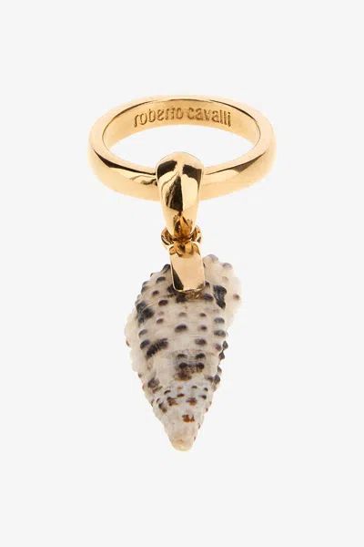 Roberto Cavalli Ring With Shell In Gold