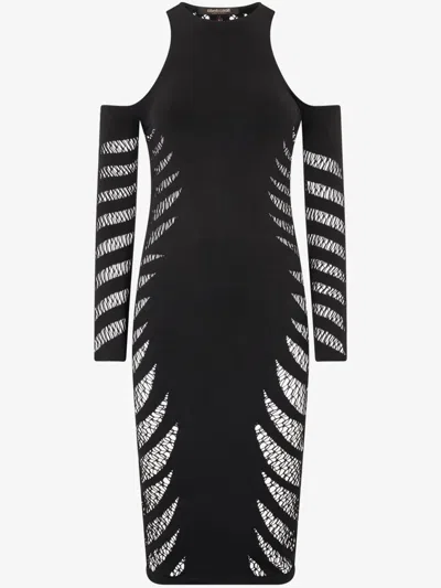 ROBERTO CAVALLI RIPPED-EFFECT DRESS