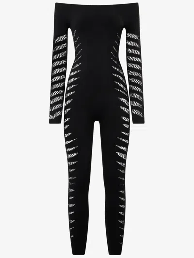 ROBERTO CAVALLI RIPPED-EFFECT JUMPSUIT