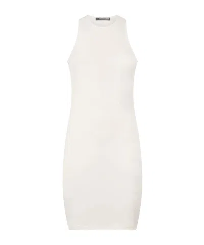 Roberto Cavalli Ripped-effect Mini Dress In White