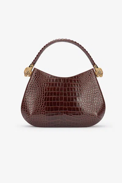 Roberto Cavalli Roar Bag Shoulder Bag In Dark Brown