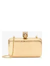 Roberto Cavalli Roar Clutch Bag In Gold