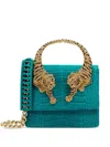 Roberto Cavalli Roar Crocodile-effect Tote Bag In Blue